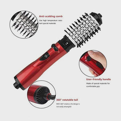 2-in-1 Hot Air Brush & Volumizing Blow Dry Styler - Damage-Free Curls & Smooth Hair