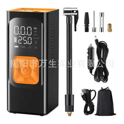 22-Cylinder Digital Tire Inflator with Auto Stop, LED Light & Power Bank Function