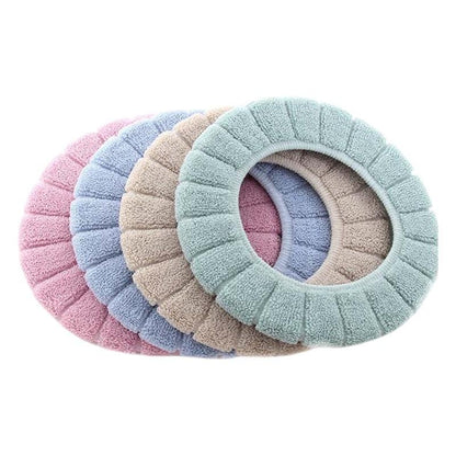 Soft Padded Toilet Seat Cover Universal Fit, Non-Slip O-Ring Design, Hygienic and Easy-Clean, Modern Nordic Colors for Home Bathroom