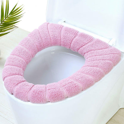 Soft Padded Toilet Seat Cover Universal Fit, Non-Slip O-Ring Design, Hygienic and Easy-Clean, Modern Nordic Colors for Home Bathroom