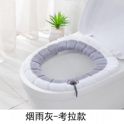 Soft Padded Toilet Seat Cover Universal Fit, Non-Slip O-Ring Design, Hygienic and Easy-Clean, Modern Nordic Colors for Home Bathroom
