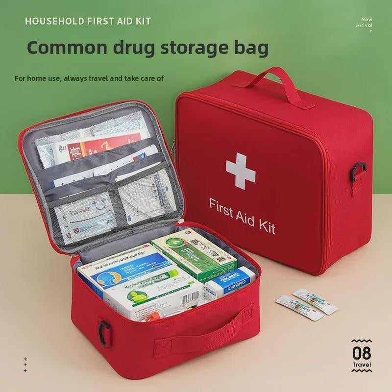 Large Capacity Family First Aid Kit, Crossbody Medical Bag for Emergency Supplies & Travel