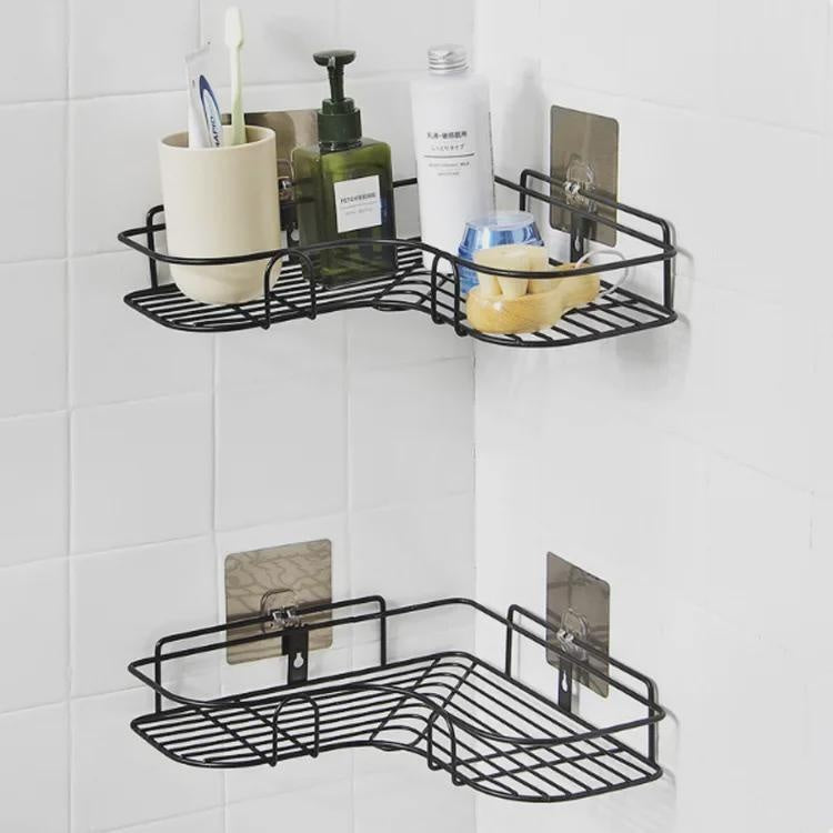 Corner Shower Caddy, Adhesive Wall Mount Organizer for Bathroom Kitchen Storage