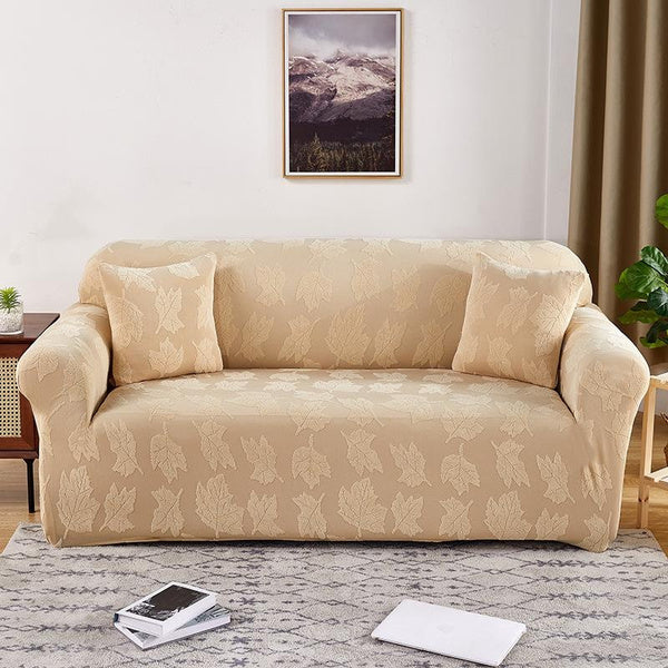 Heavyweight Stretch Knitted Jacquard Sofa Cover, Elastic Full Coverage Slipcover for Sectional Couches