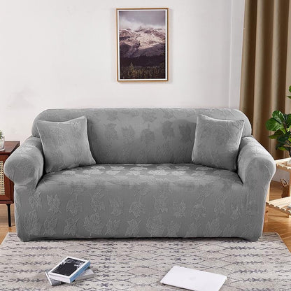 Heavyweight Stretch Knitted Jacquard Sofa Cover, Elastic Full Coverage Slipcover for Sectional Couches