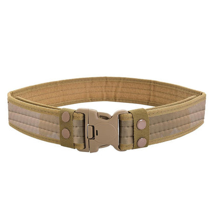 Tactical Military Belt for Men | 5cm Wide Edge-Bound Webbing with Plastic Quick-Release Buckle