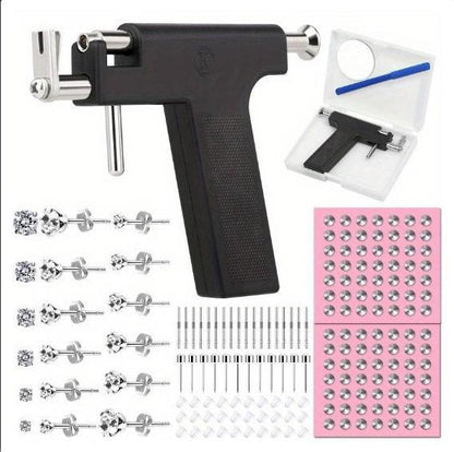 Professional Ear Piercing Kit with Diamond Studs & Piercing Gun - Safe & Easy Ear Piercing Tool