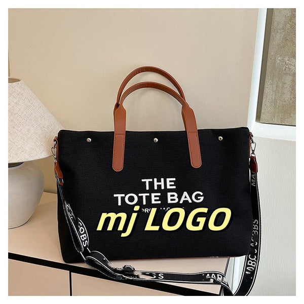 스타일리시한 캔버스 토트백 대용량 크로스바디 숄더백 출퇴근 여행용