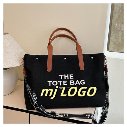 스타일리시한 캔버스 토트백 대용량 크로스바디 숄더백 출퇴근 여행용