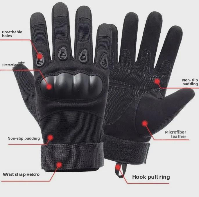 Tactical Gloves for Men, Anti-Slip Hard Knuckle Protective Military Gloves for Outdoor Training & Riding