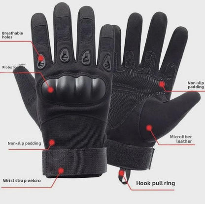 Tactical Gloves for Men, Anti-Slip Hard Knuckle Protective Military Gloves for Outdoor Training & Riding