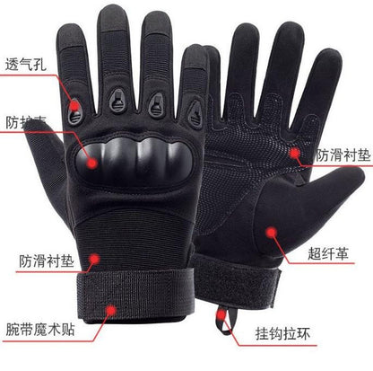 Tactical Gloves for Men, Anti-Slip Hard Knuckle Protective Military Gloves for Outdoor Training & Riding