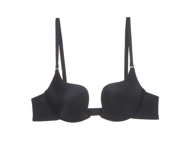 Semi-Coverage Push-Up Bra for Small Busts | Seamless U-Plunge Deep V Neck T-Shirt Bra with Smooth Finish & Sexy Back Design
