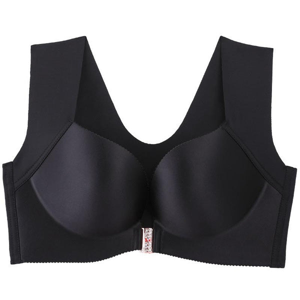 Front Closure Sleep Bra Wireless Lightweight Push Up Bralette for Plus Size Comfort