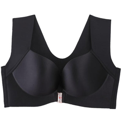 Front Closure Sleep Bra Wireless Lightweight Push Up Bralette for Plus Size Comfort