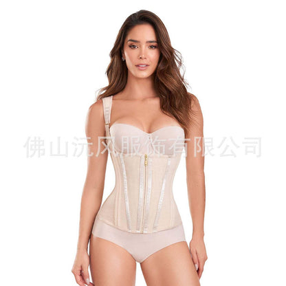 Hourglass Shape Waist Trainer with Steel Bones - Breathable Mesh Corset for Back Support & Body Shaping