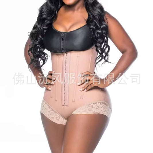 7-Bone Steel & 3-Row Hook Waist Trainer Corset for Tummy Control Body Shaper