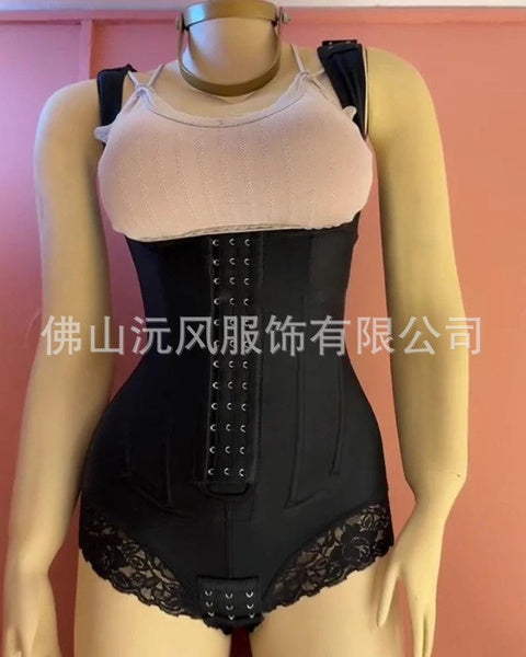 7-Bone Steel & 3-Row Hook Waist Trainer Corset for Tummy Control Body Shaper