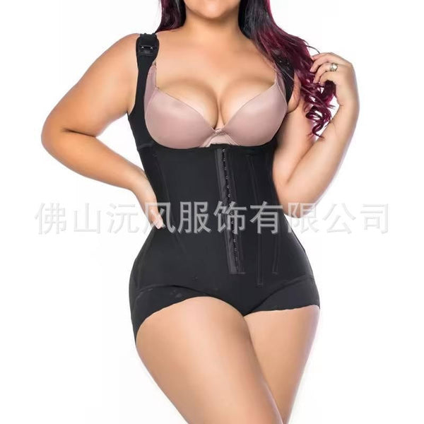 7-Bone Steel & 3-Row Hook Waist Trainer Corset for Tummy Control Body Shaper
