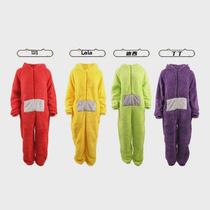 Teletubbies Pajamas for Adults & Kids, Cute Cartoon Onesie Winter Sleepwear