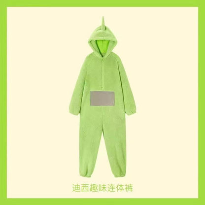 Teletubbies Pajamas for Adults & Kids, Cute Cartoon Onesie Winter Sleepwear