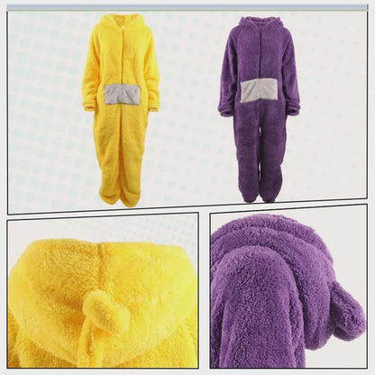 Teletubbies Pajamas for Adults & Kids, Cute Cartoon Onesie Winter Sleepwear