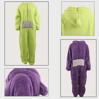 Teletubbies Pajamas for Adults & Kids, Cute Cartoon Onesie Winter Sleepwear