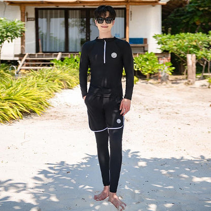 Women's One Piece Swimsuit Tummy Control Swimwear Conservative Solid Color Diving Suit