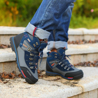 Men's Waterproof Hiking Shoes High Top Outdoor Boots Non-Slip Trail Running Sneakers