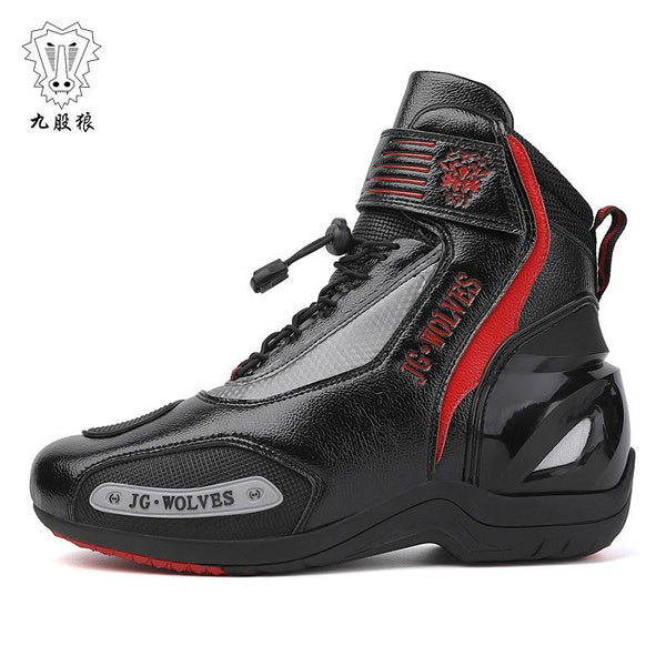 Men's Motorcycle Riding Boots Waterproof Anti-Slip Breathable On Off Road Touring Adventure Bike Shoes