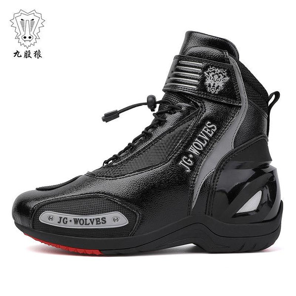 Men's Motorcycle Riding Boots Waterproof Anti-Slip Breathable On Off Road Touring Adventure Bike Shoes