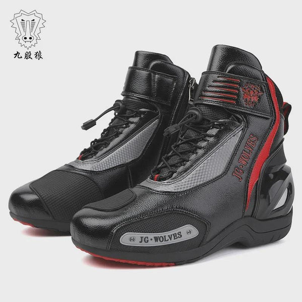 Men's Motorcycle Riding Boots Waterproof Anti-Slip Breathable On Off Road Touring Adventure Bike Shoes