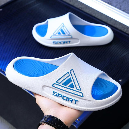 Comfortable Sport Slide Sandals for Men and Women - Quick-Dry House Slippers with Non-Slip Sole for Indoor, Bathroom, and Shower Use