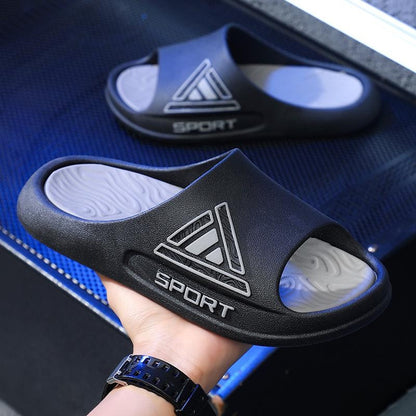 Comfortable Sport Slide Sandals for Men and Women - Quick-Dry House Slippers with Non-Slip Sole for Indoor, Bathroom, and Shower Use