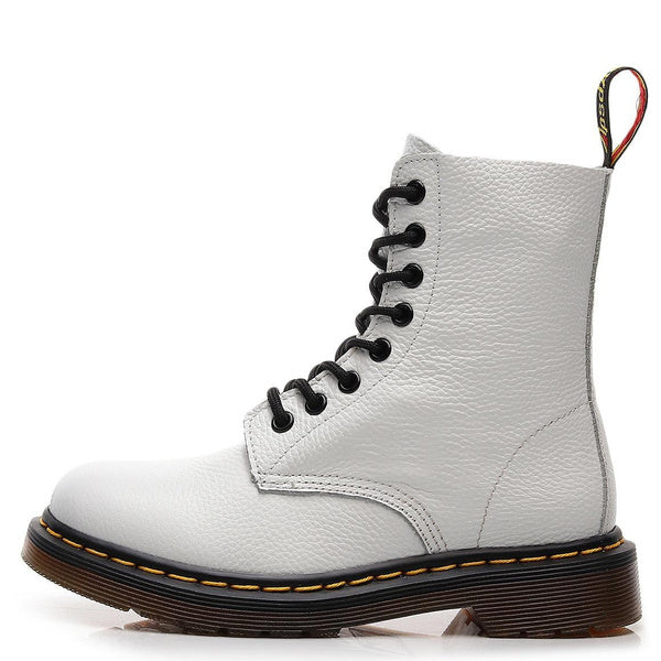 Genuine Leather Motorcycle Boots for Men & Women - Classic 1460 Soft Grain Ankle Boots