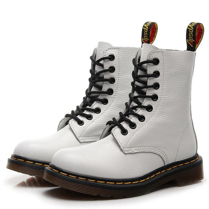 Genuine Leather Motorcycle Boots for Men & Women - Classic 1460 Soft Grain Ankle Boots