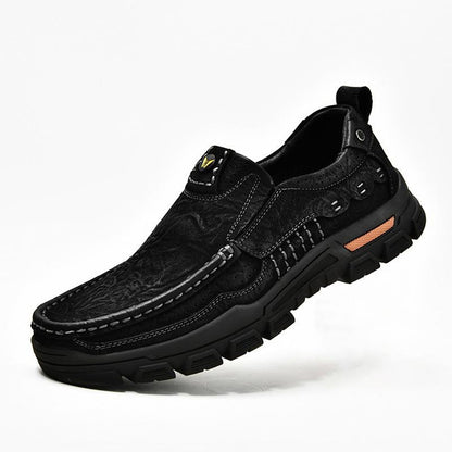 Men's Genuine Leather Casual Shoes Outdoor Work Boots Non-Slip Soft Sole Derbies