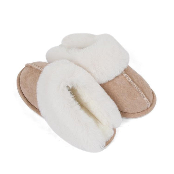 Plush Memory Foam Slippers Winter Warm Fleece Lined Indoor Outdoor House Shoes for Men and Women