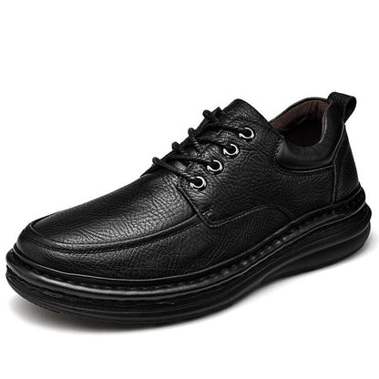 Handmade Genuine Leather Men's Slip-On Dress Shoes | Thick Sole Business Casual Loafers for Men