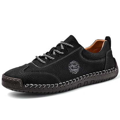 Men's Casual Driving Shoes Hand-Stitched Moccasins Slip-On Loafers for Outdoor Comfort