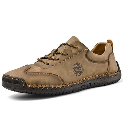 Men's Casual Driving Shoes Hand-Stitched Moccasins Slip-On Loafers for Outdoor Comfort