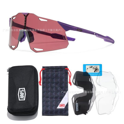 MAAP x 100% Cycling Sunglasses - Interchangeable Lens MTB Road Bike Goggles, Windproof, UV Protection