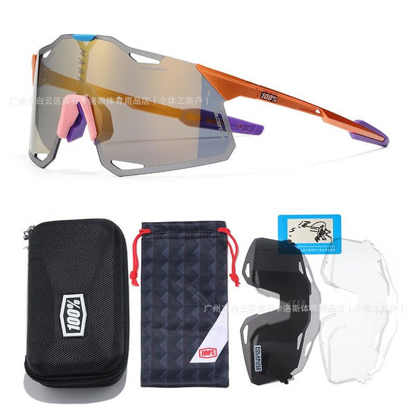 MAAP x 100% Cycling Sunglasses - Interchangeable Lens MTB Road Bike Goggles, Windproof, UV Protection