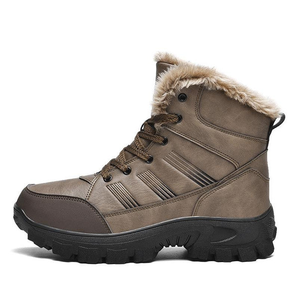 Men's Winter Boots Waterproof Snow Boots Insulated Warm High Top Thermal Shoes