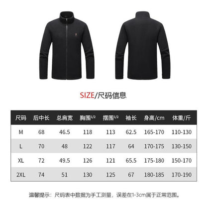 Smart Heated Jacket with Display - Fleece Lined Electric Warming Coat, Adjustable Temperature Control