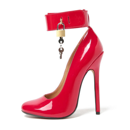 Ultra Slim Stiletto Heels with Ankle Lock | Extended Sizes | 14-15cm Extra Height