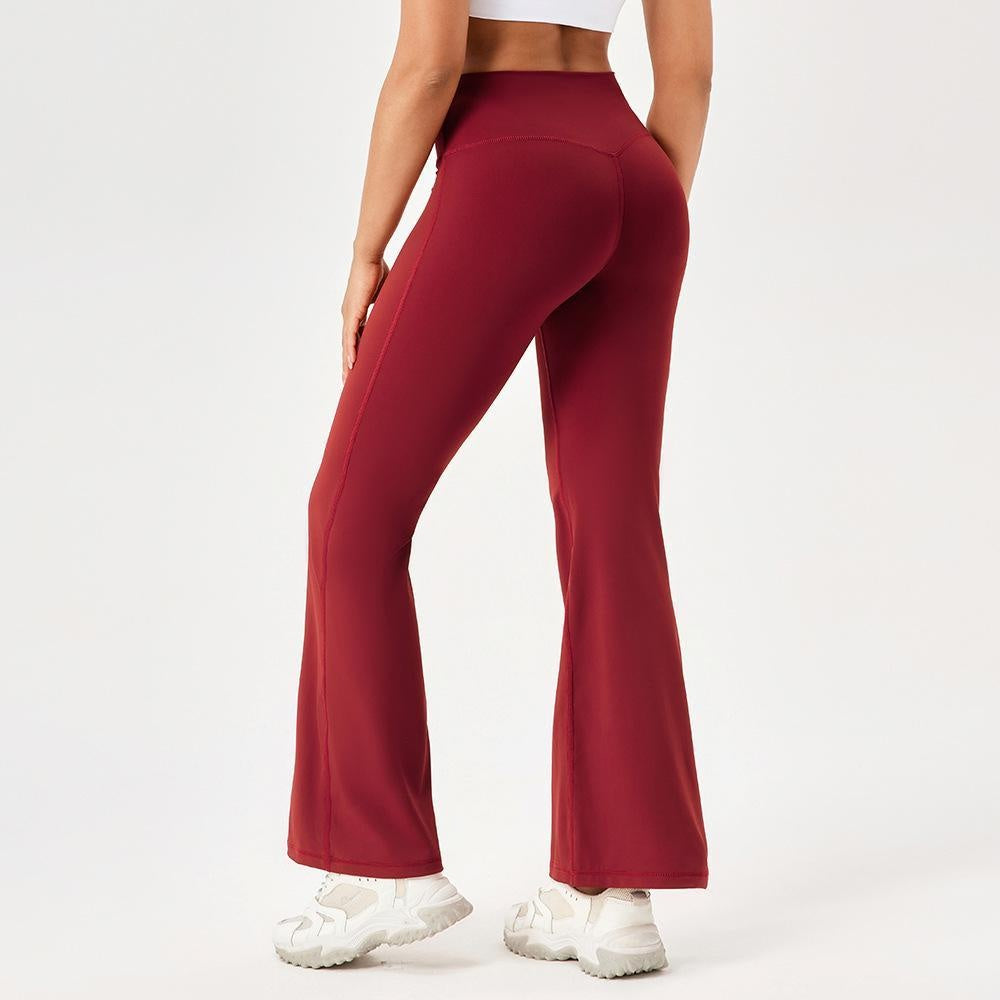 High Waist Yoga Flare Pants for Women - Naked Feel Tummy Control Workout Leggings with Booty Lifting & Sweat Wicking