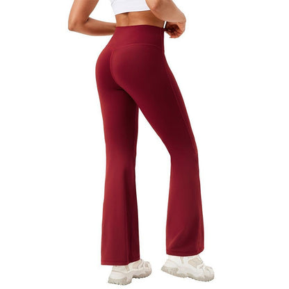 High Waist Yoga Flare Pants for Women - Naked Feel Tummy Control Workout Leggings with Booty Lifting & Sweat Wicking