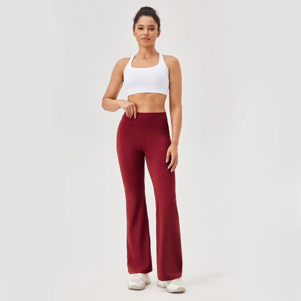 High Waist Yoga Flare Pants for Women - Naked Feel Tummy Control Workout Leggings with Booty Lifting & Sweat Wicking