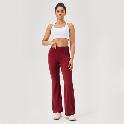 High Waist Yoga Flare Pants for Women - Naked Feel Tummy Control Workout Leggings with Booty Lifting & Sweat Wicking
